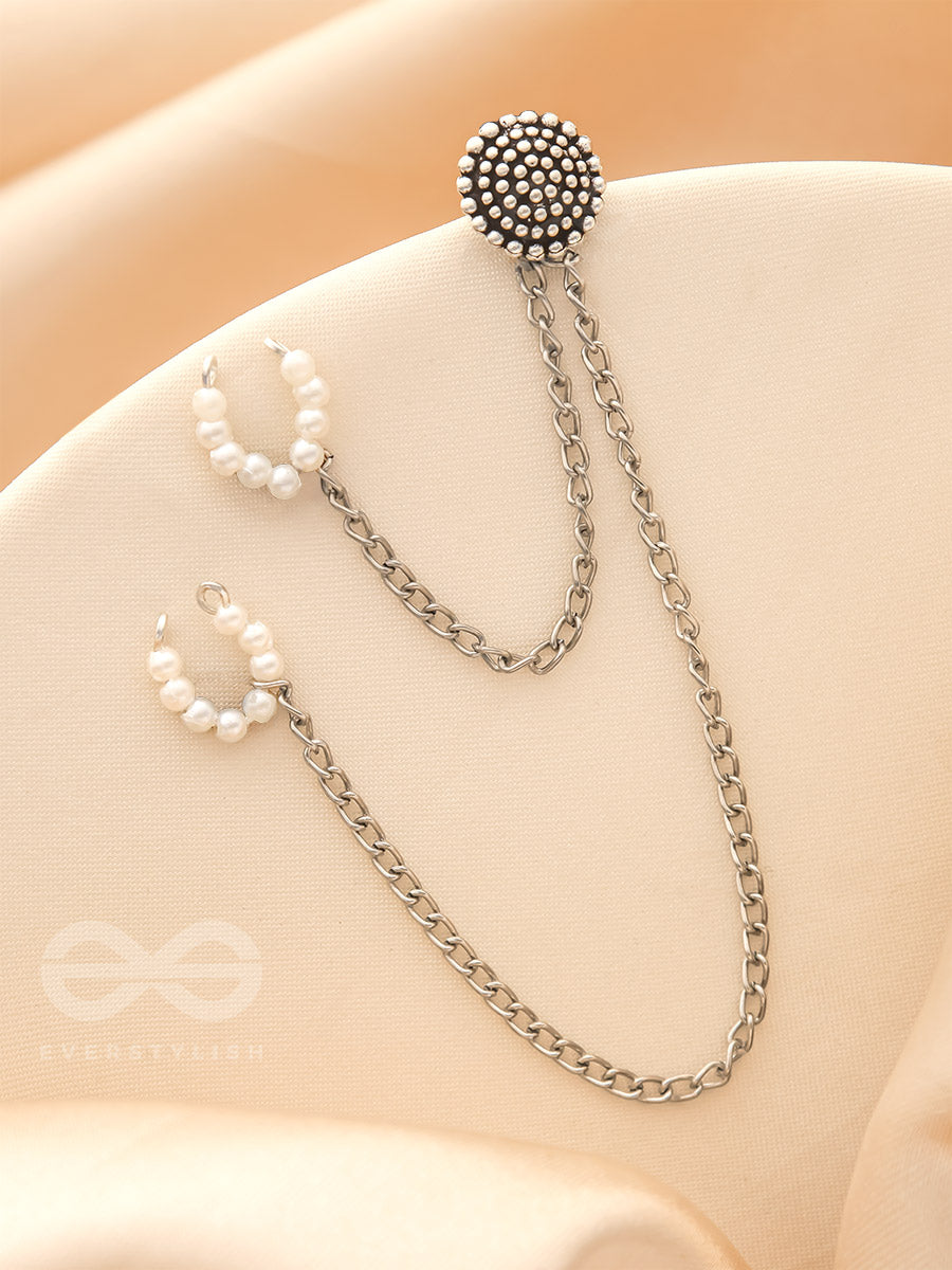 The Falling Stars- Oxidised Beads Earcuff (One Ear)