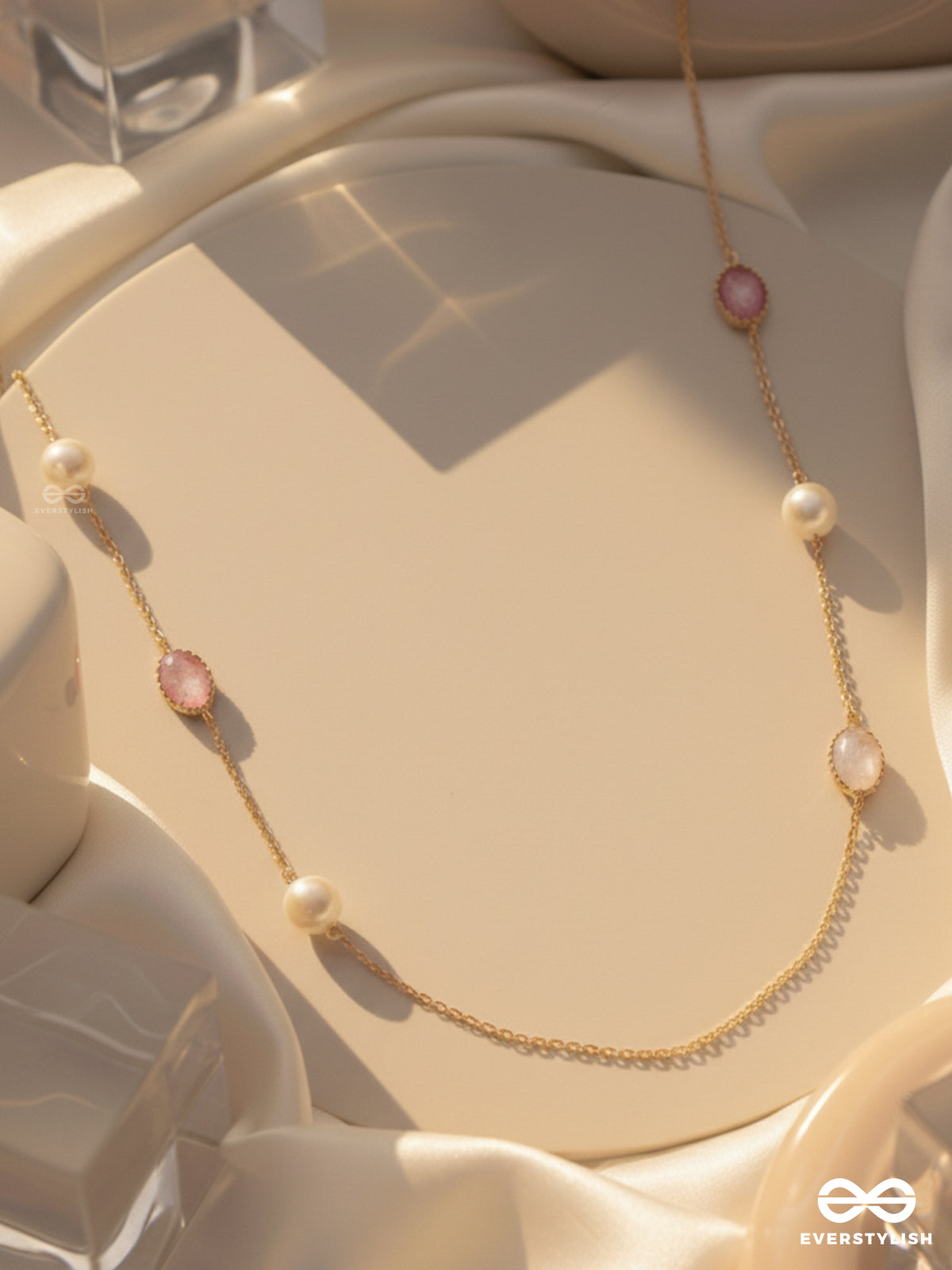 The Cosmic Attraction- Golden Bead Necklace With Anti-Tarnish Coating