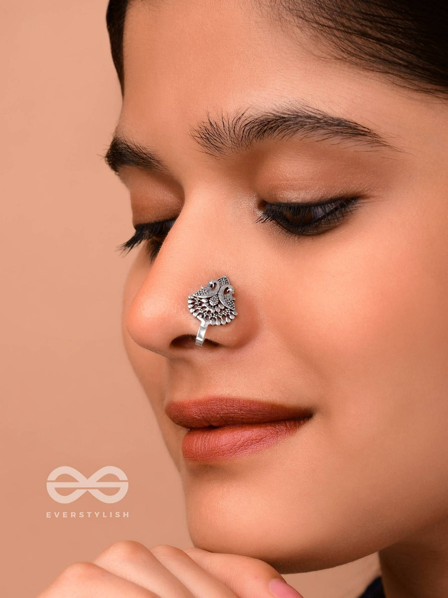 Birds Of Paradise - Oxidised Non-Pierced Nosering