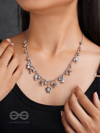 The Bell Spring- Classic Oxidised Necklace