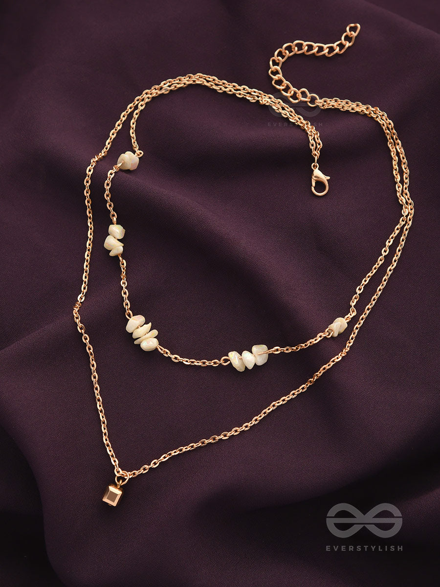 The Moon Fragments- Golden Layered Necklace With Anti-Tarnish Coating