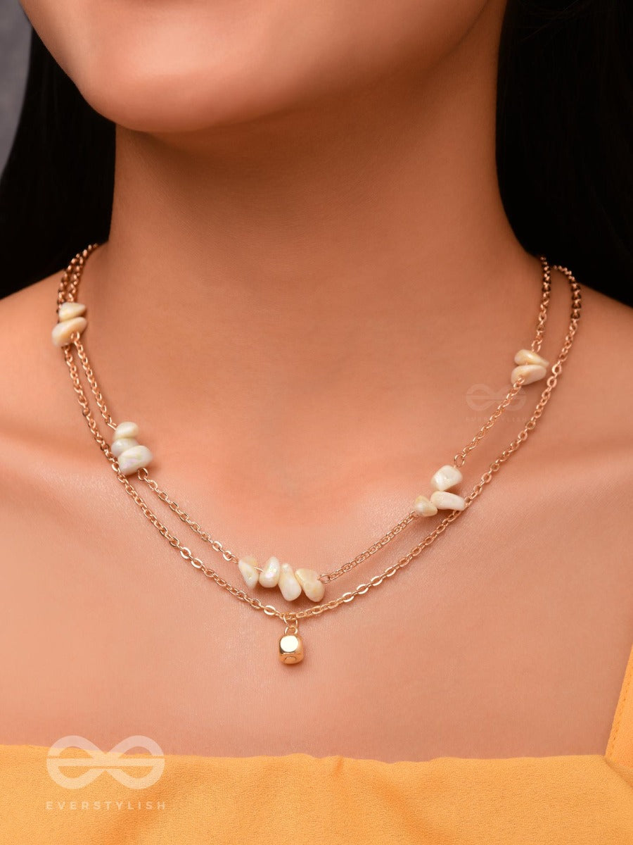 The Moon Fragments- Golden Layered Necklace With Anti-Tarnish Coating