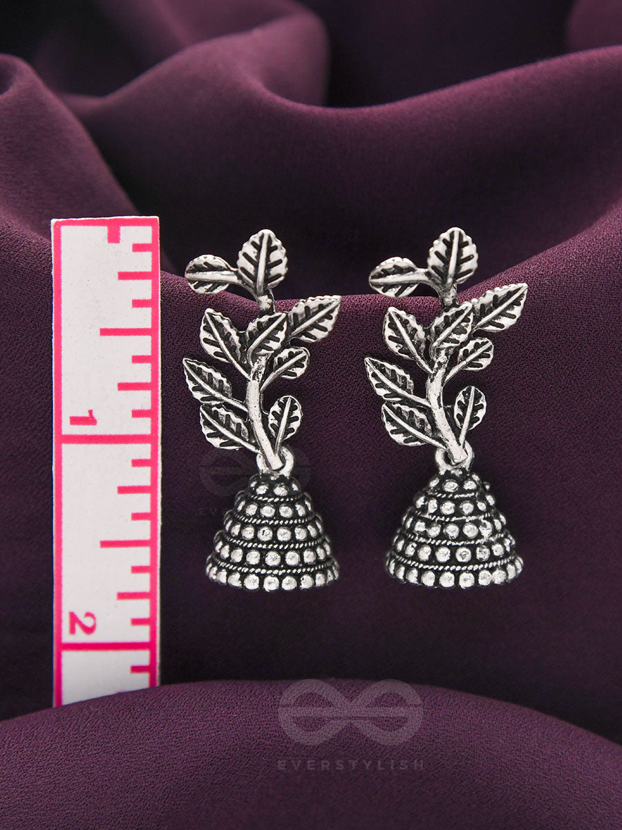 Branch Out- Oxidised Jhumka Earrings