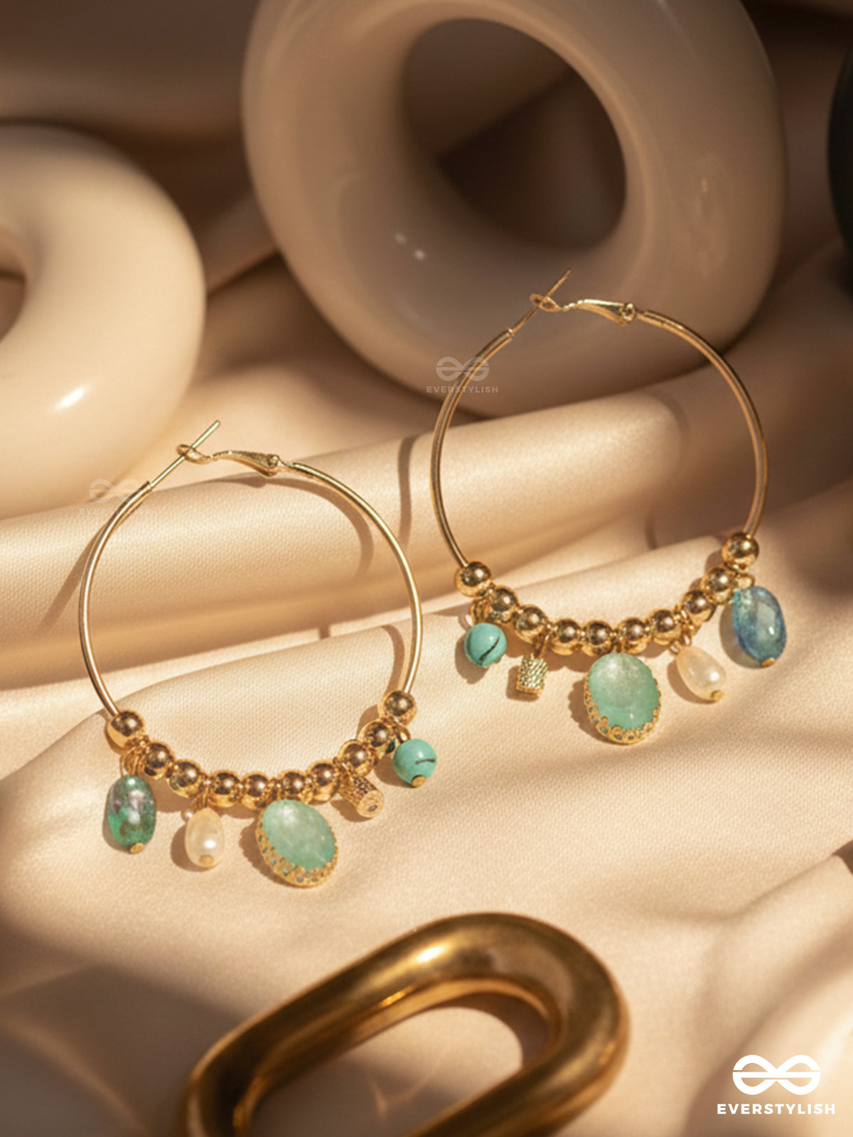The Jazzy Cosmos- Golden Embellished Earrings