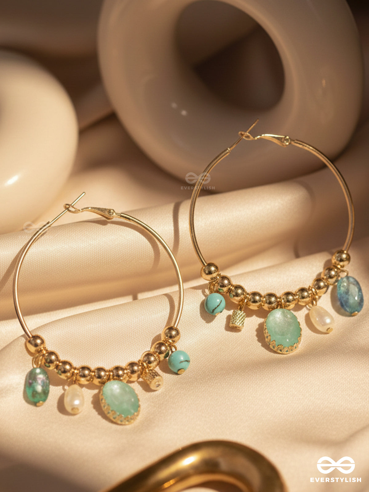 The Jazzy Cosmos- Golden Embellished Earrings