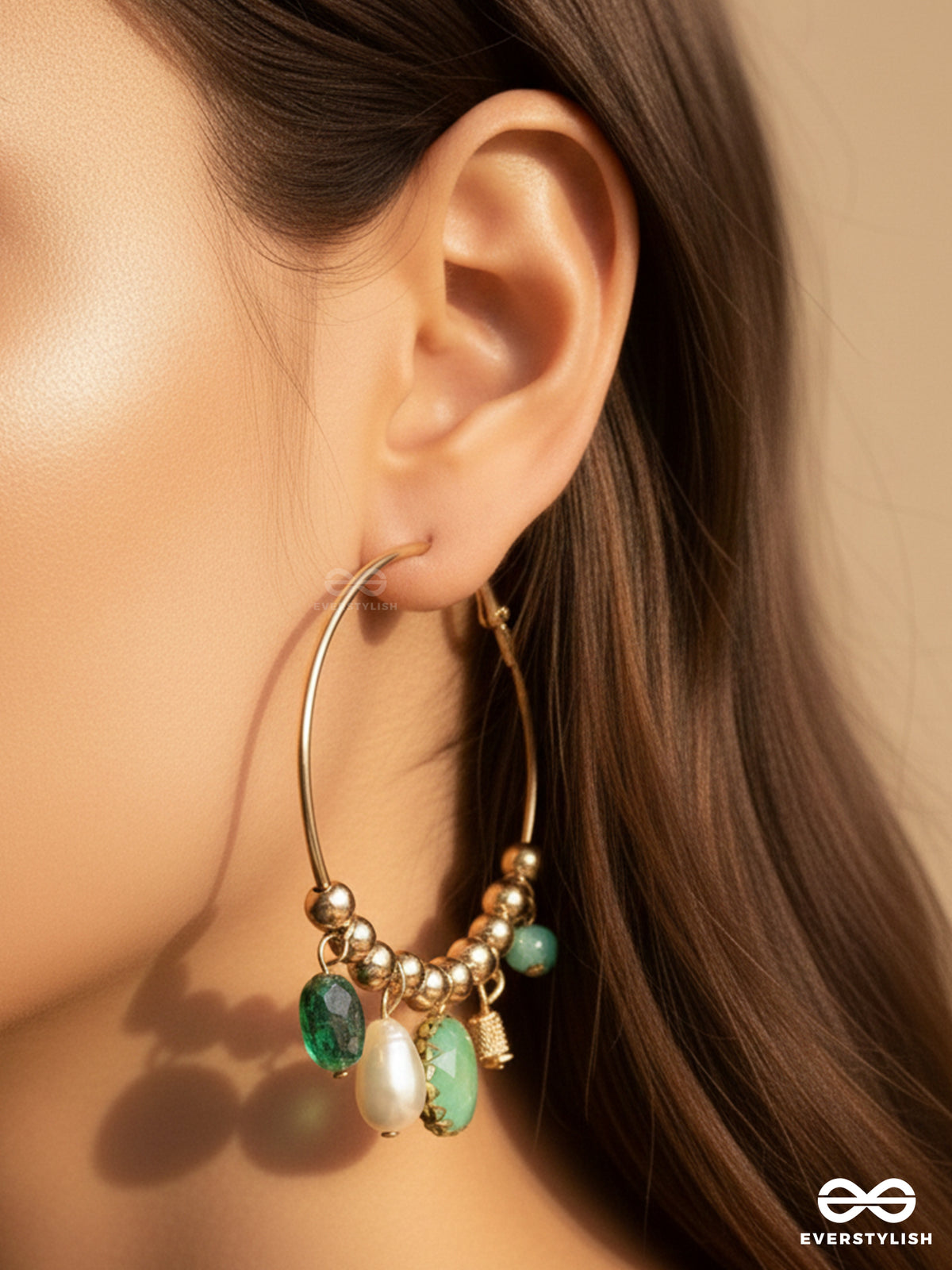 The Jazzy Cosmos- Golden Embellished Earrings