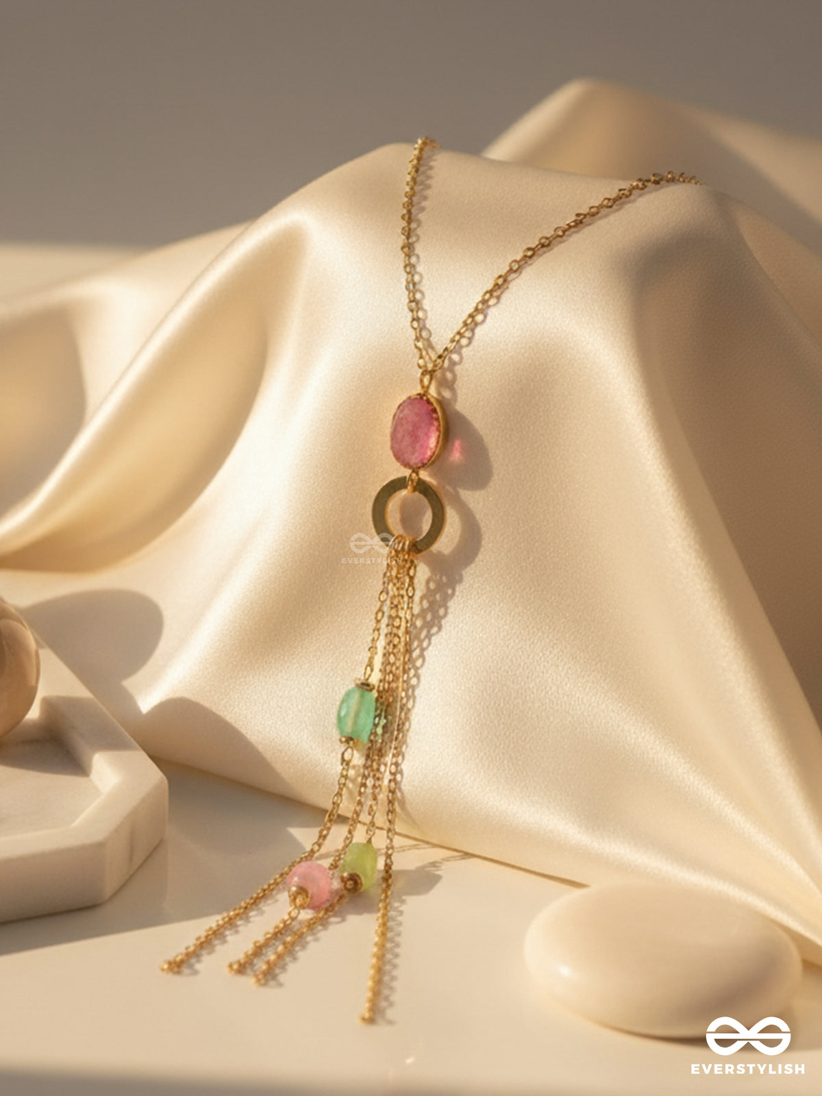 The Golden Hail- Golden Embellished Necklace With Anti-Tarnish Coating