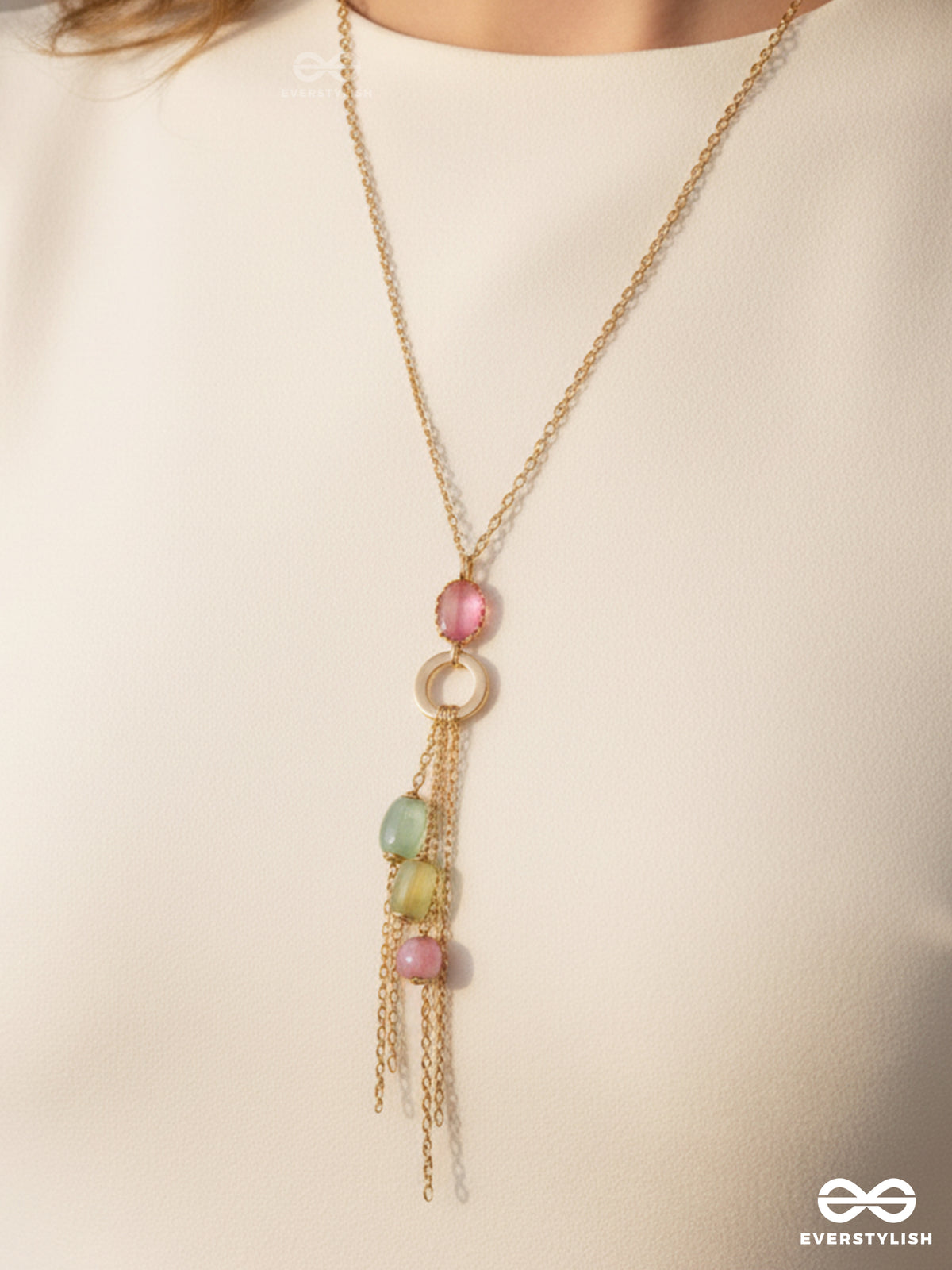 The Golden Hail- Golden Embellished Necklace With Anti-Tarnish Coating