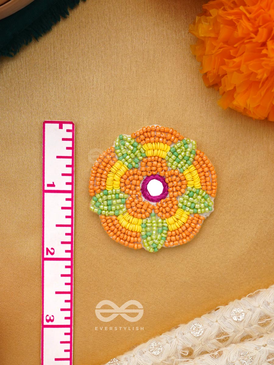 Maneeka- The Beautiful Bloom- Mirror And Resham Embroidered Earrings