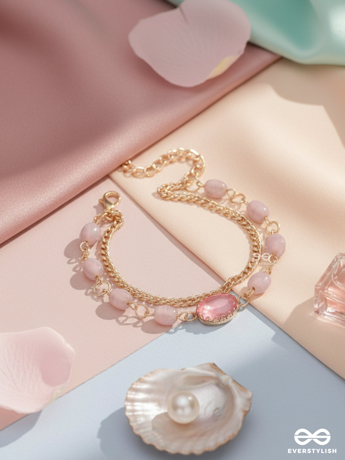 The Violet Sun- Golden Layered Bracelet