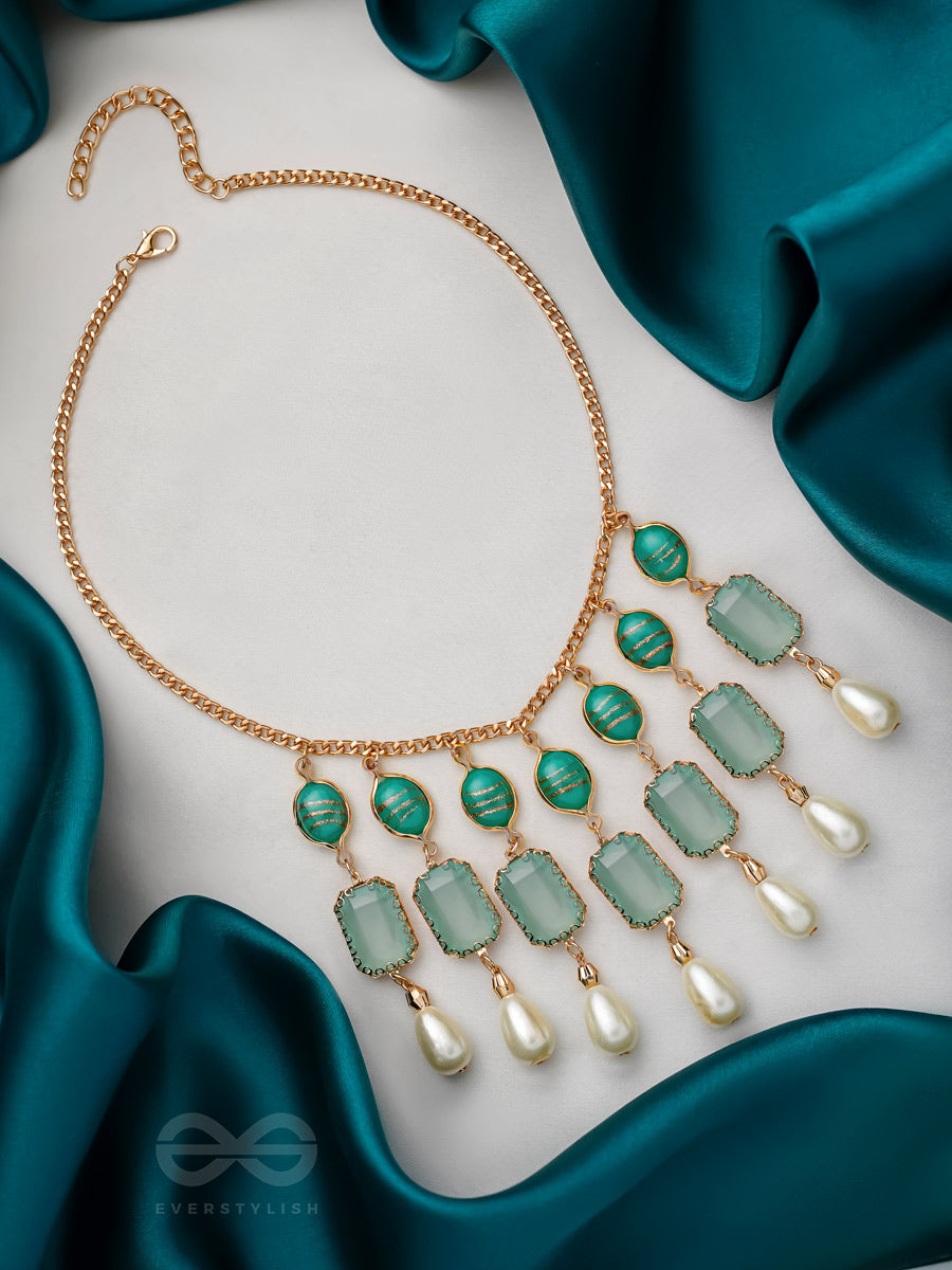 The Royal Grace- Golden Embellished Necklace With Anti-Tarnish Coating