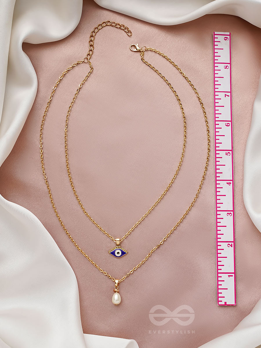 The Eye Candy- Golden Embellished Necklace With Anti-Tarnish Coating