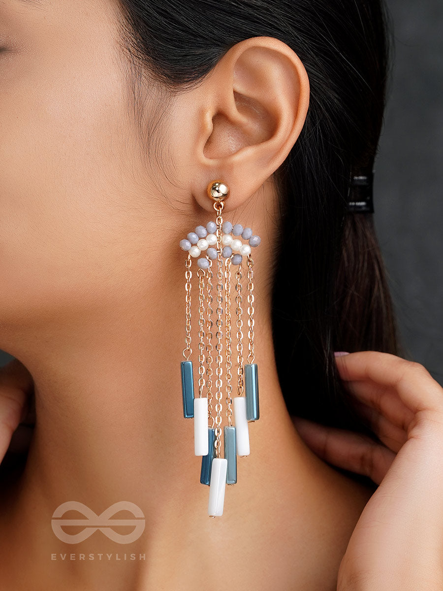 Rain Or Shine- Golden Embellished Earrings