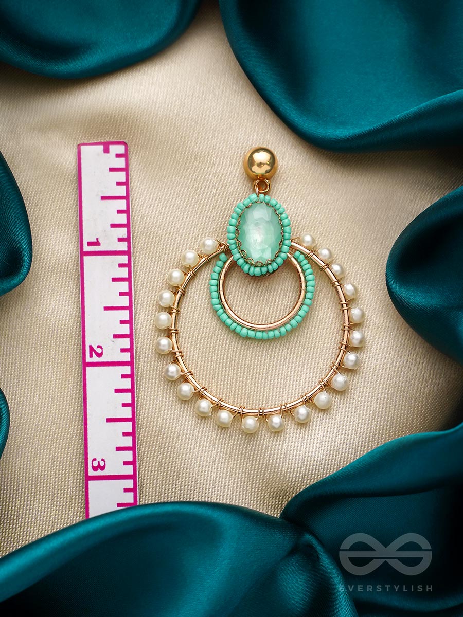 Sun, Moon And Stars- Golden Embellished Earrings