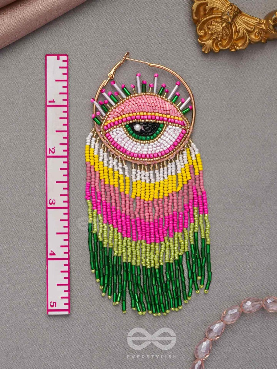 Preetimaya- Tears Of Joy- Beads And Cutdana Embroidered Statement Earrings