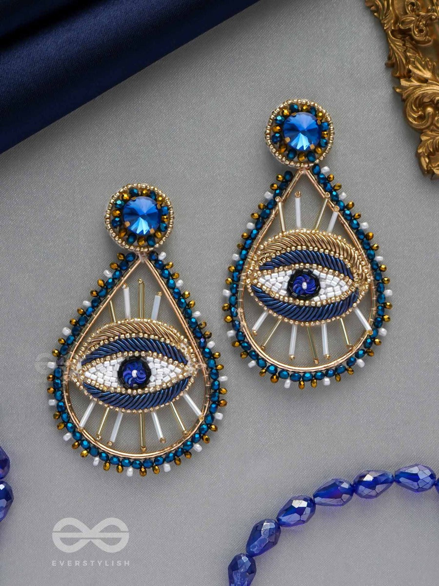 Tabhyam- The Beautiful Eyes- Stones, Sequins And Glass Beads Embroidered Statement Earrings