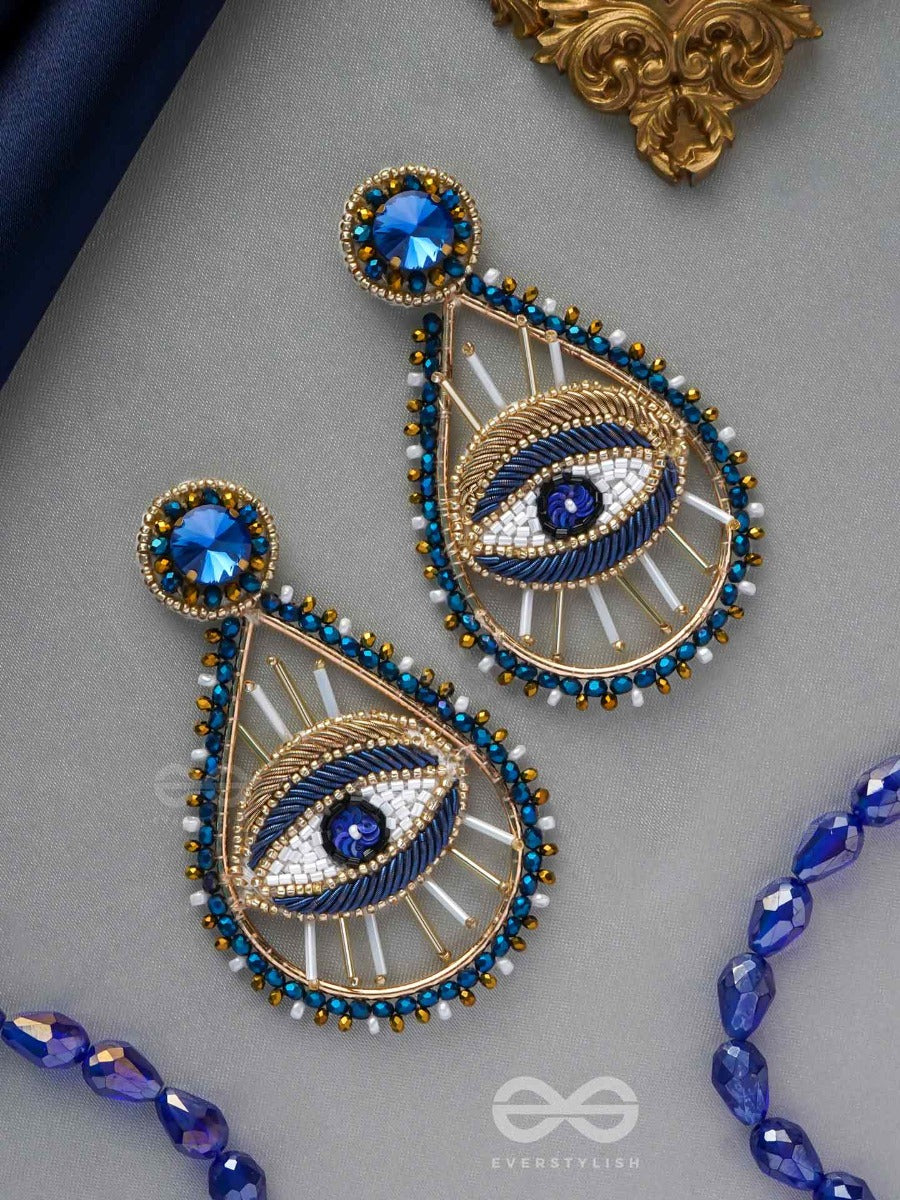 Tabhyam- The Beautiful Eyes- Stones, Sequins And Glass Beads Embroidered Statement Earrings
