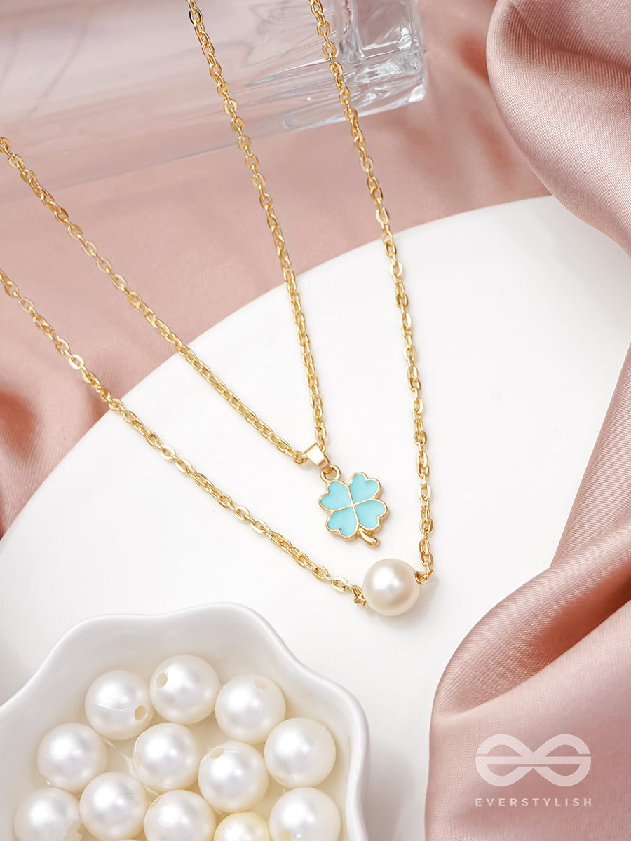 The Clover Field- Golden Layered Necklace With Anti-Tarnish Coating