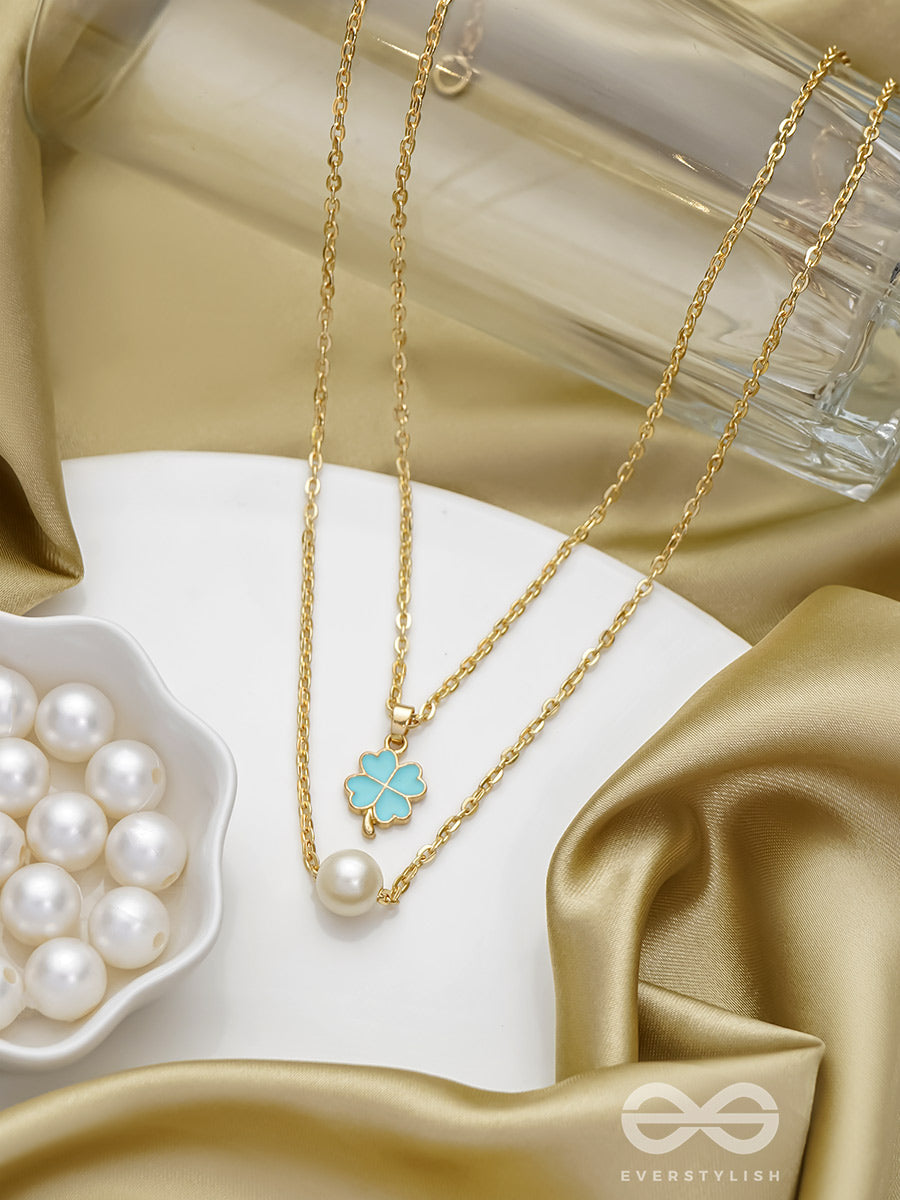 The Clover Field- Golden Layered Necklace With Anti-Tarnish Coating