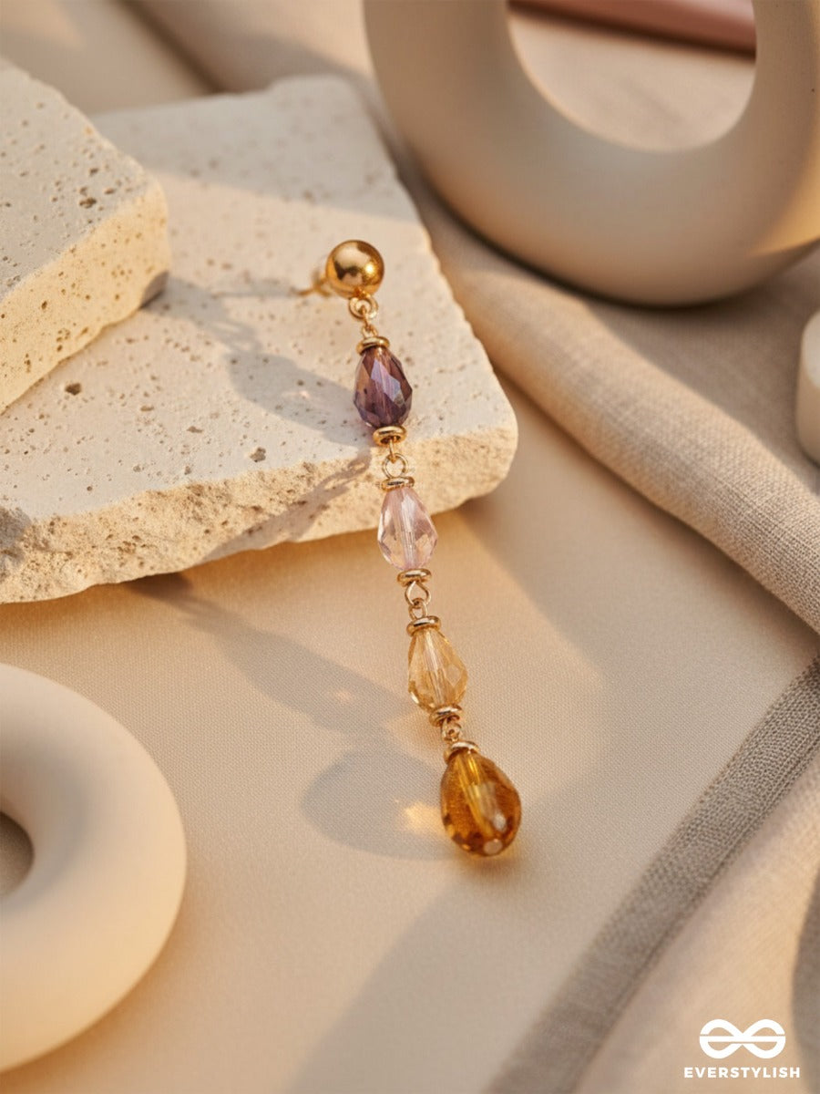 The Blazing Mist- Golden Embellished Earrings