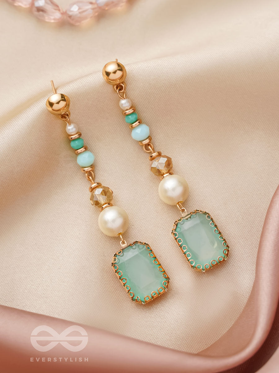 Smoke N Mirrors- Golden Embellished Earrings