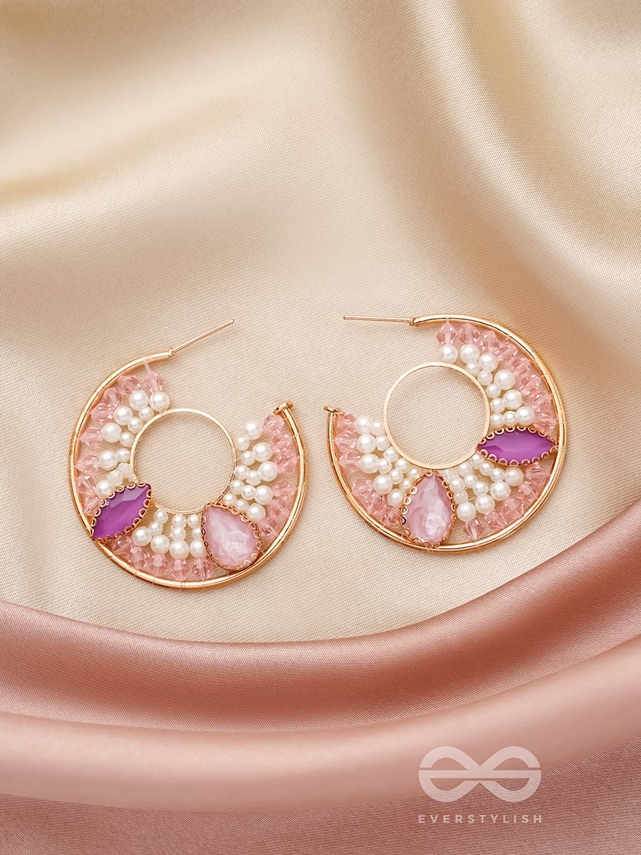 The Eyes Of Heaven- Golden Embellished Earrings