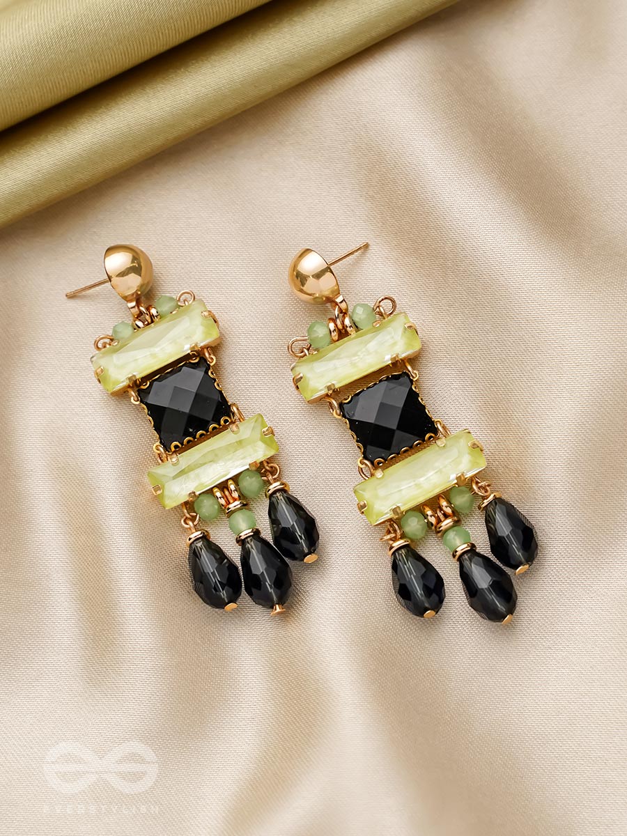 The Dark Tower- Golden Embellished Earrings