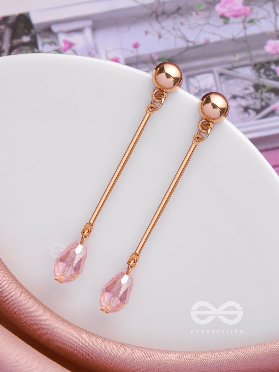 The Dazzling Drops- Golden Embellished Earrings