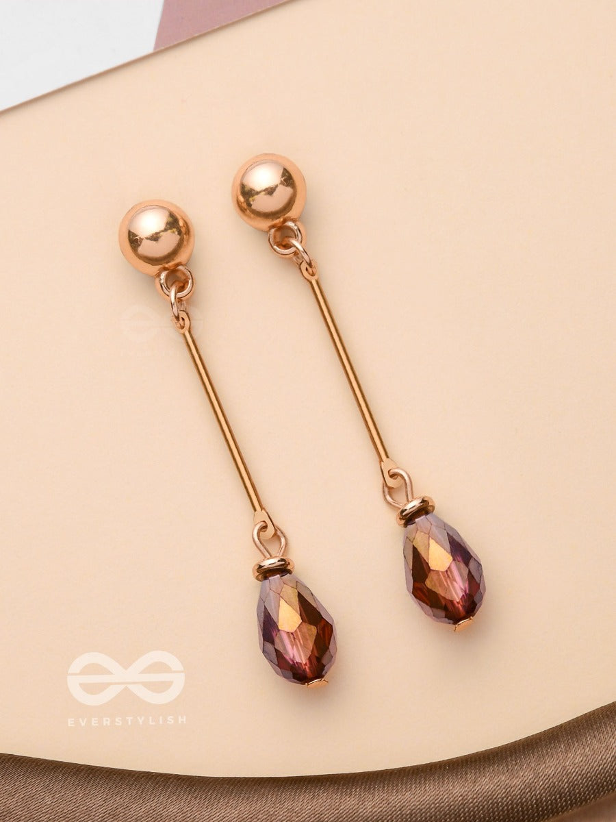 The Alluring Iris- Golden Embellished Earrings