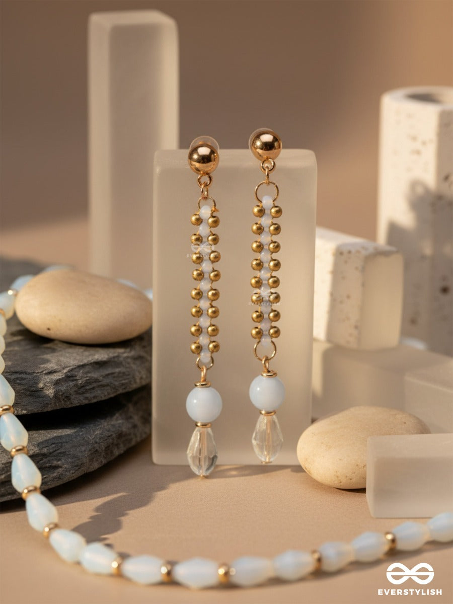 Love-In-A-Mist- Golden Embellished Earrings