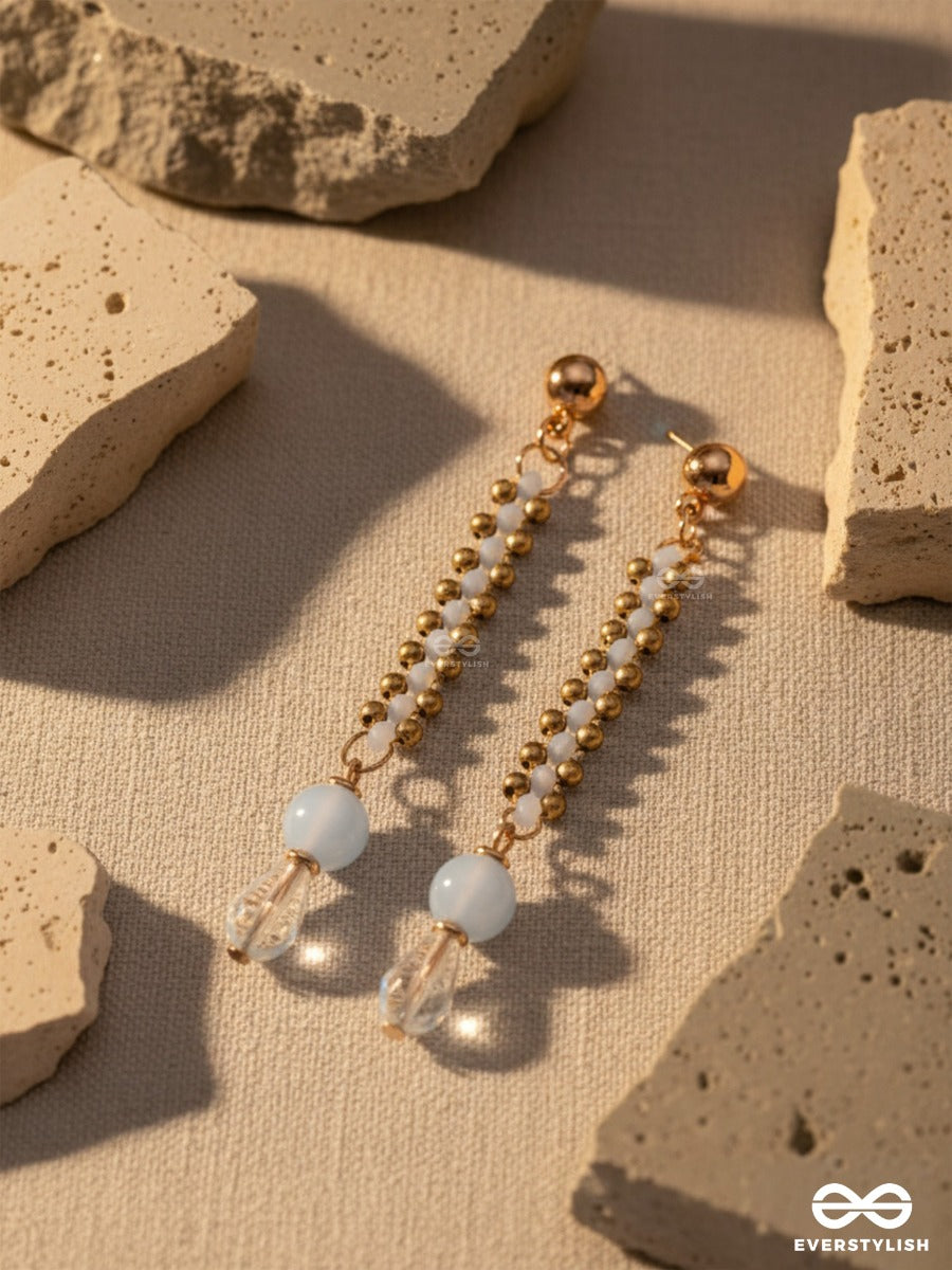 Love-In-A-Mist- Golden Embellished Earrings