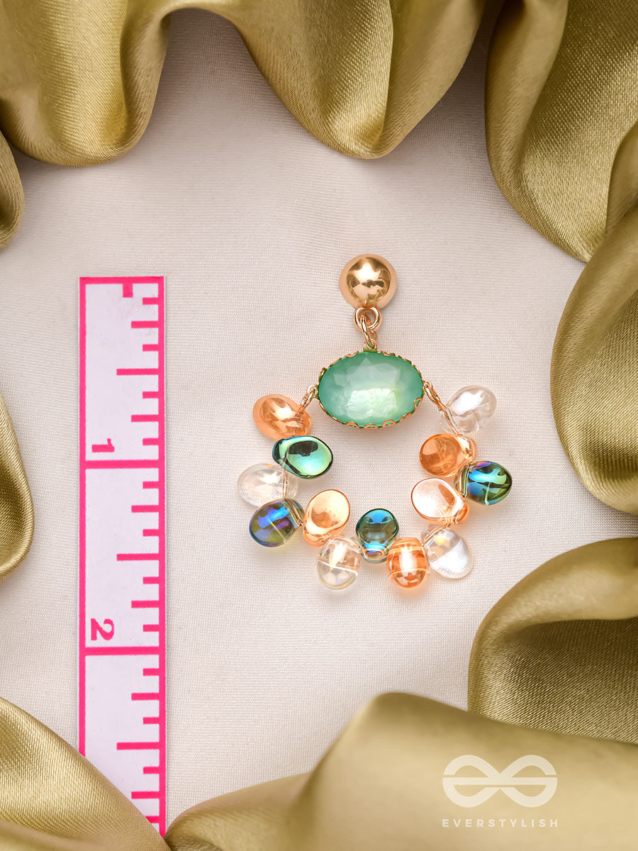 The Rainbow Bouquet- Golden Embellished Earrings
