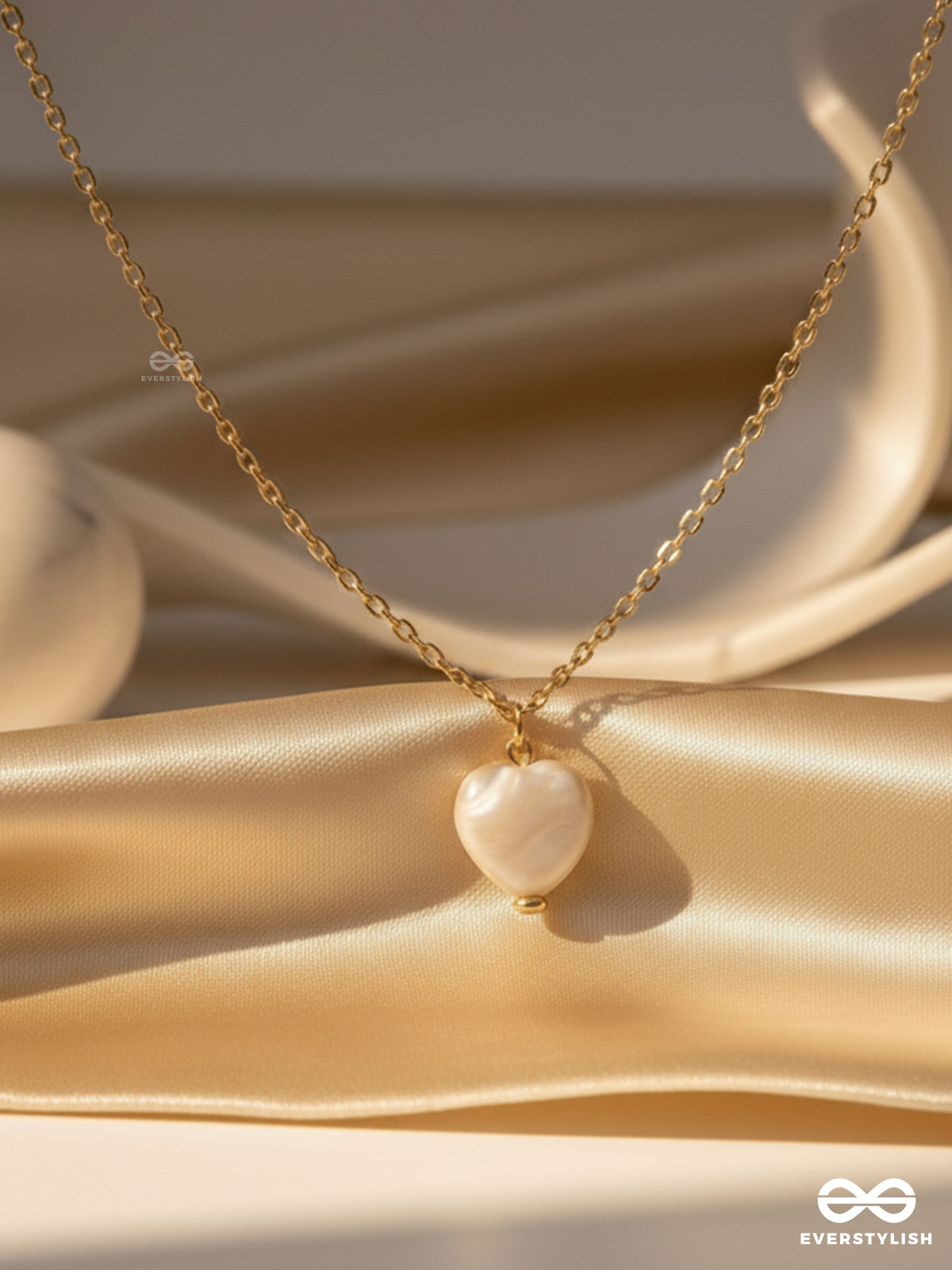 The Ivory Beach- Golden Embellished Sandstone Necklace With Anti-Tarnish Coating