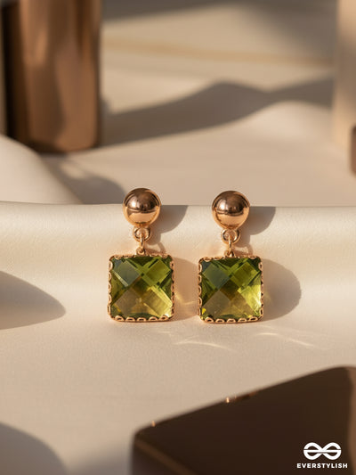 The Jade Box- Golden Embellished Earrings