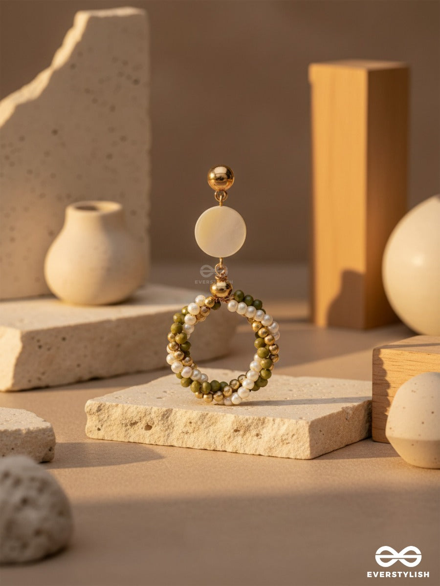 The Midnight Moon- Golden Embellished Earrings