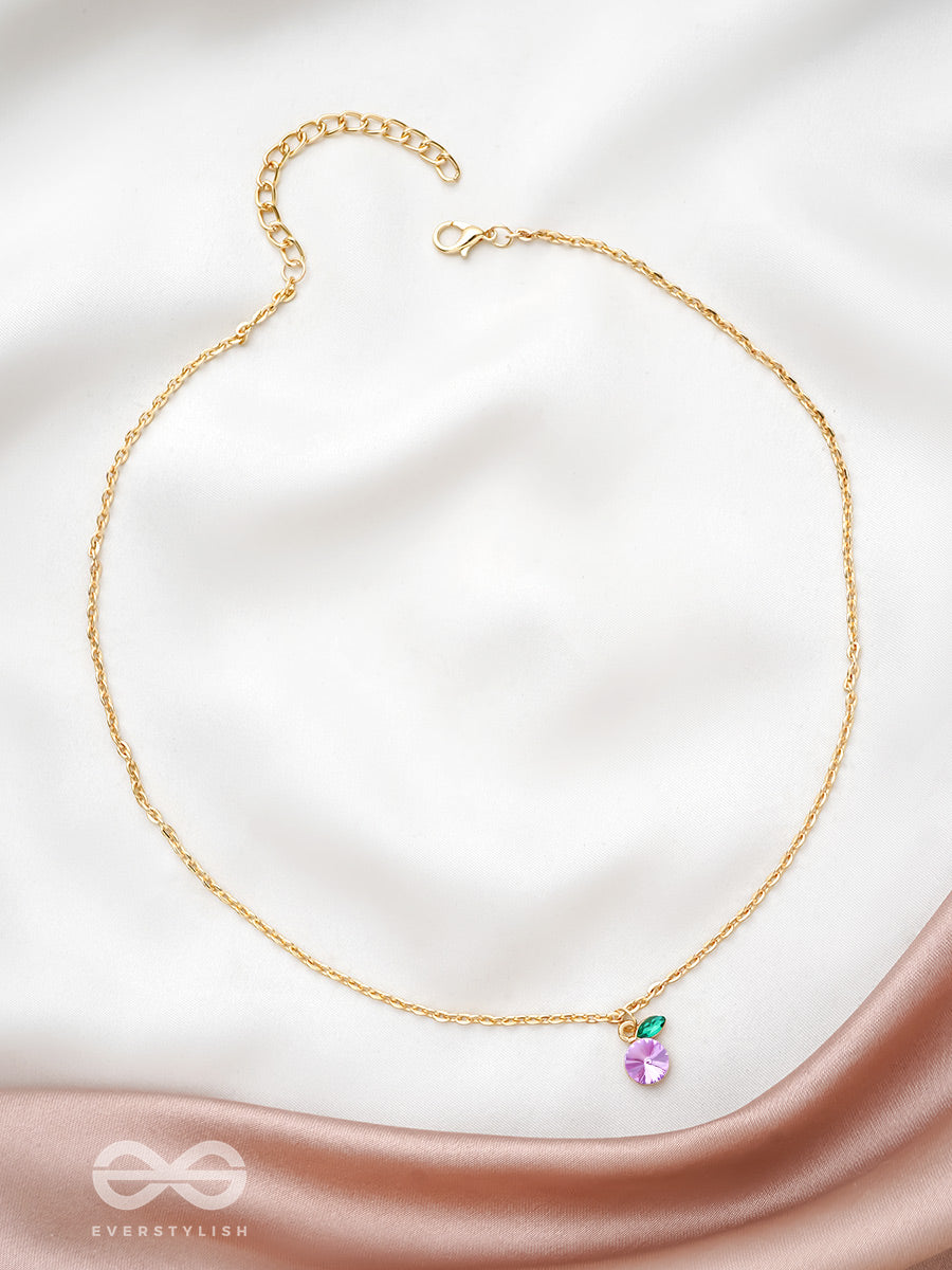 The Fig Delight- Golden Embellished Necklace With Anti-Tarnish Coating