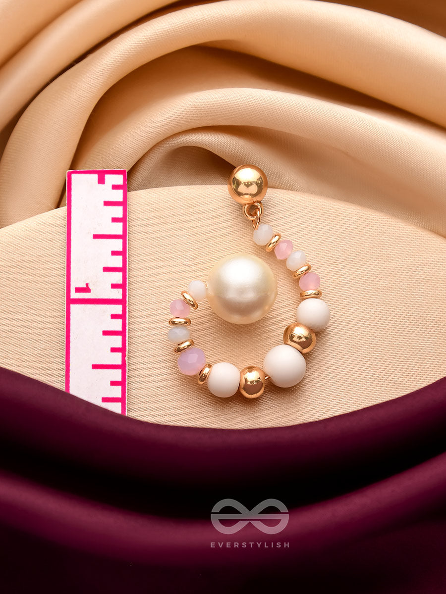 The Snow Flurry- Golden Pearl Earrings