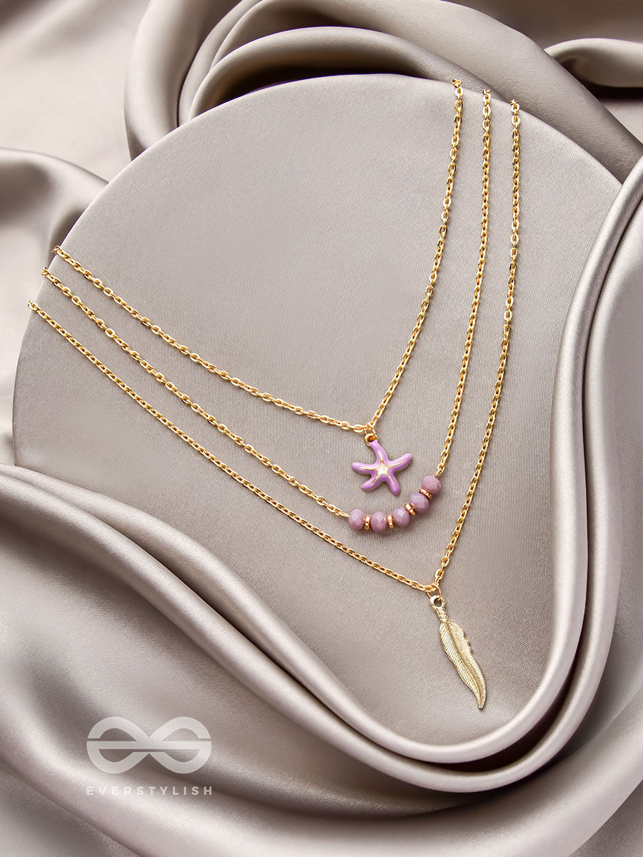 The Shooting Starfish- Golden Layered Necklace With Anti-Tarnish Coating