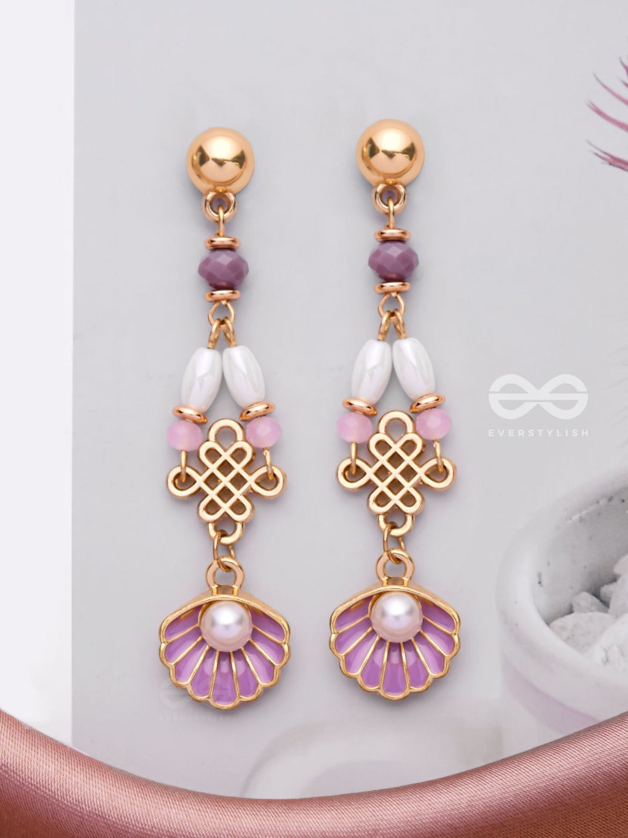 The 'Shell'bound- Golden Pearl Earrings