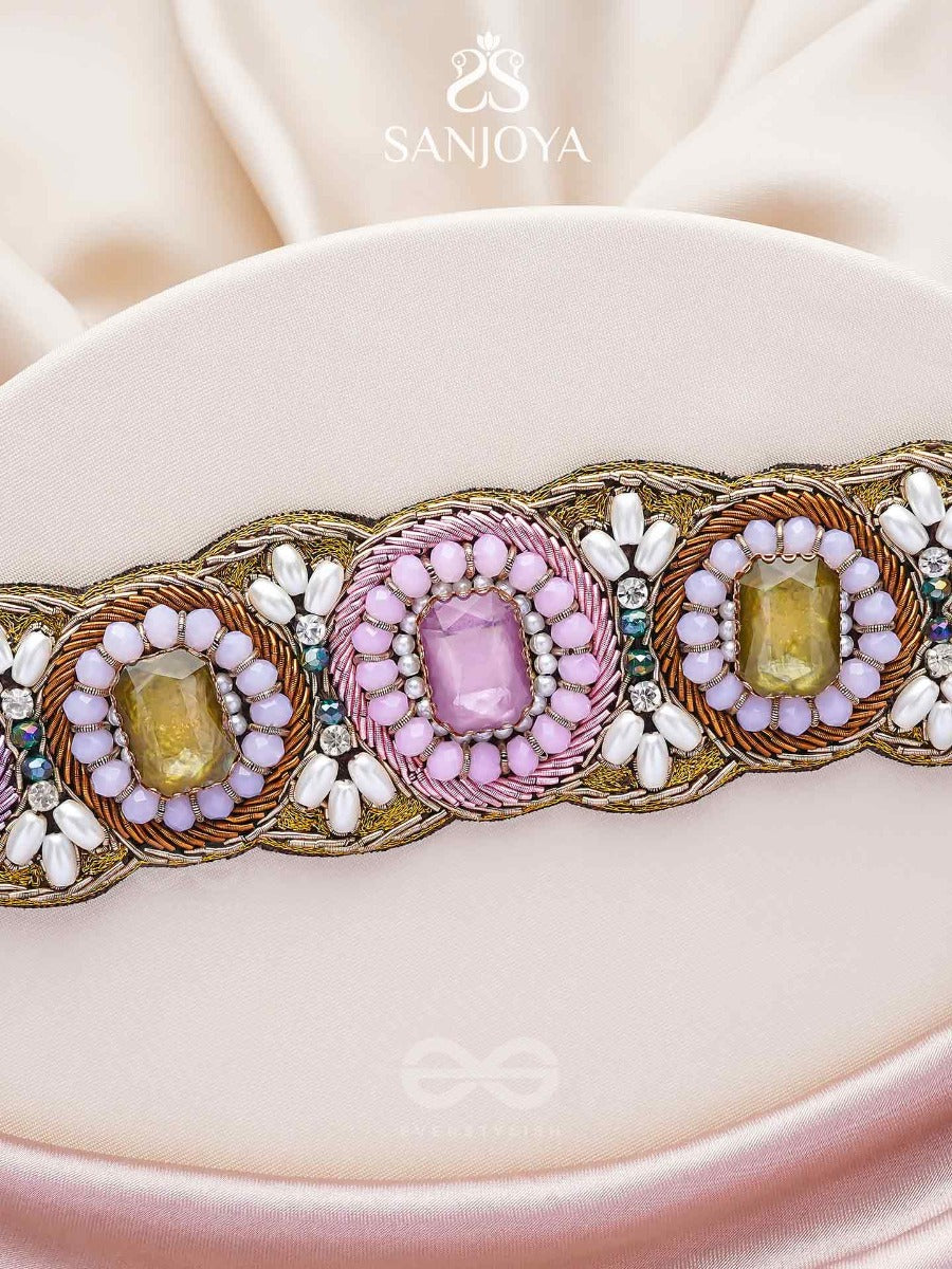 Srija- The String Of Flowers- Pearls & Stones Embroidered Choker Necklace