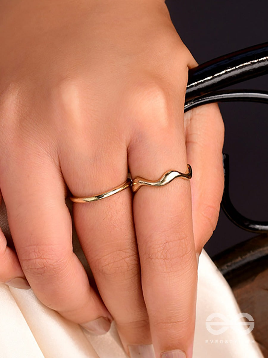 The Sunlit Trails- Golden Set Of Two Rings