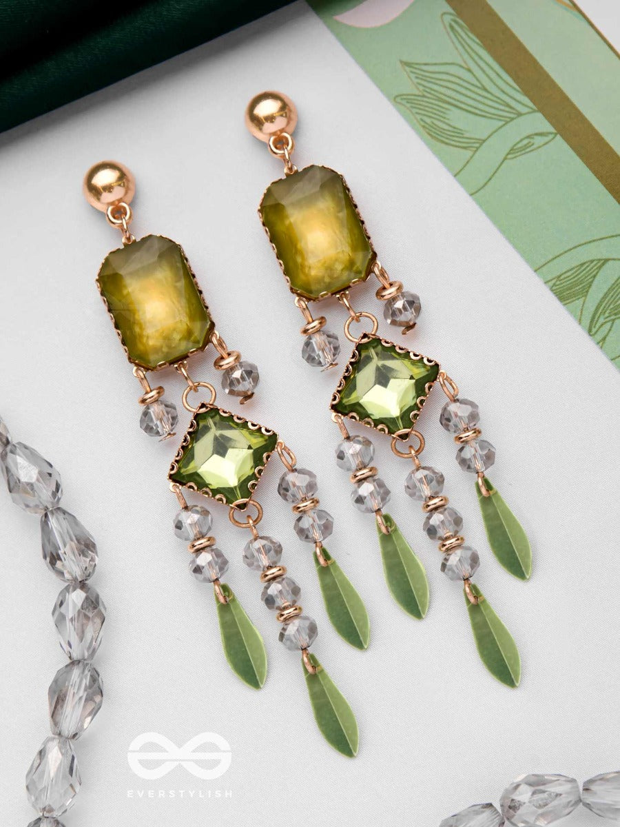 The Lush Sprinkles- Golden Embellished Earrings