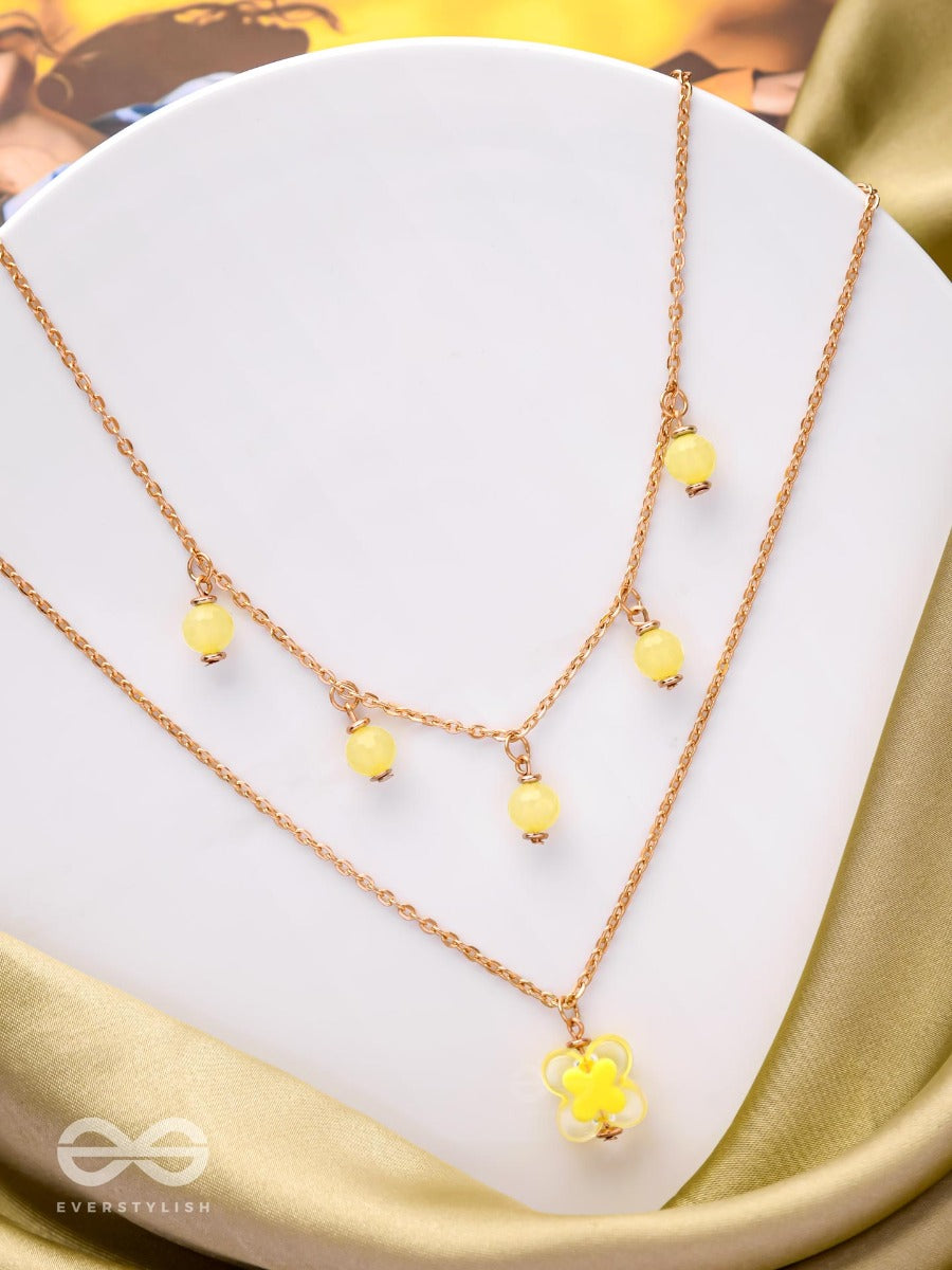 The Sunshine Sparkle- Golden Layered Necklace With Anti-Tarnish Coating