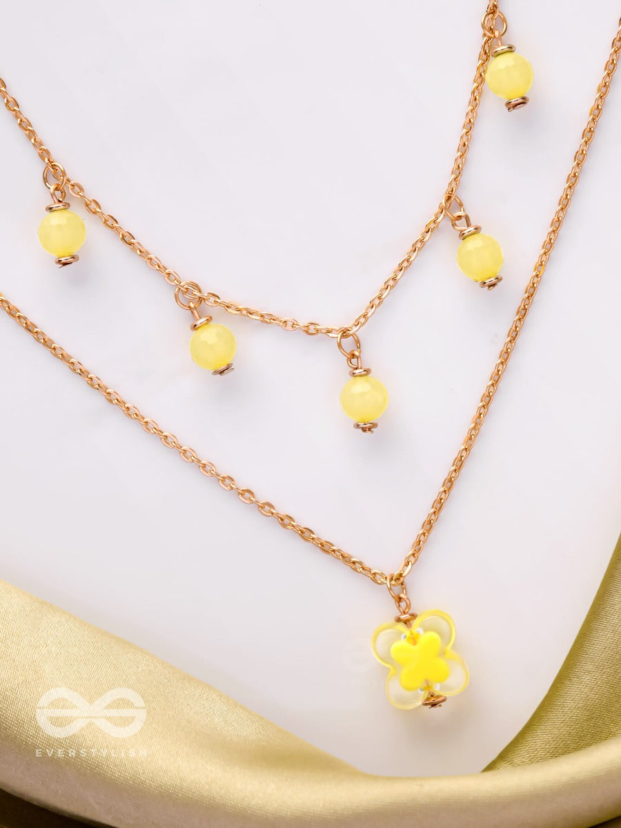 The Sunshine Sparkle- Golden Layered Necklace With Anti-Tarnish Coating