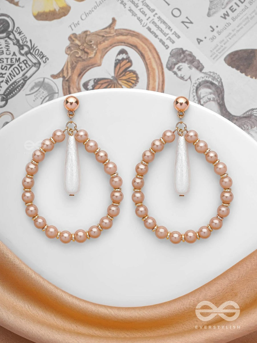 The Moon Dance- Golden Pearl Earrings