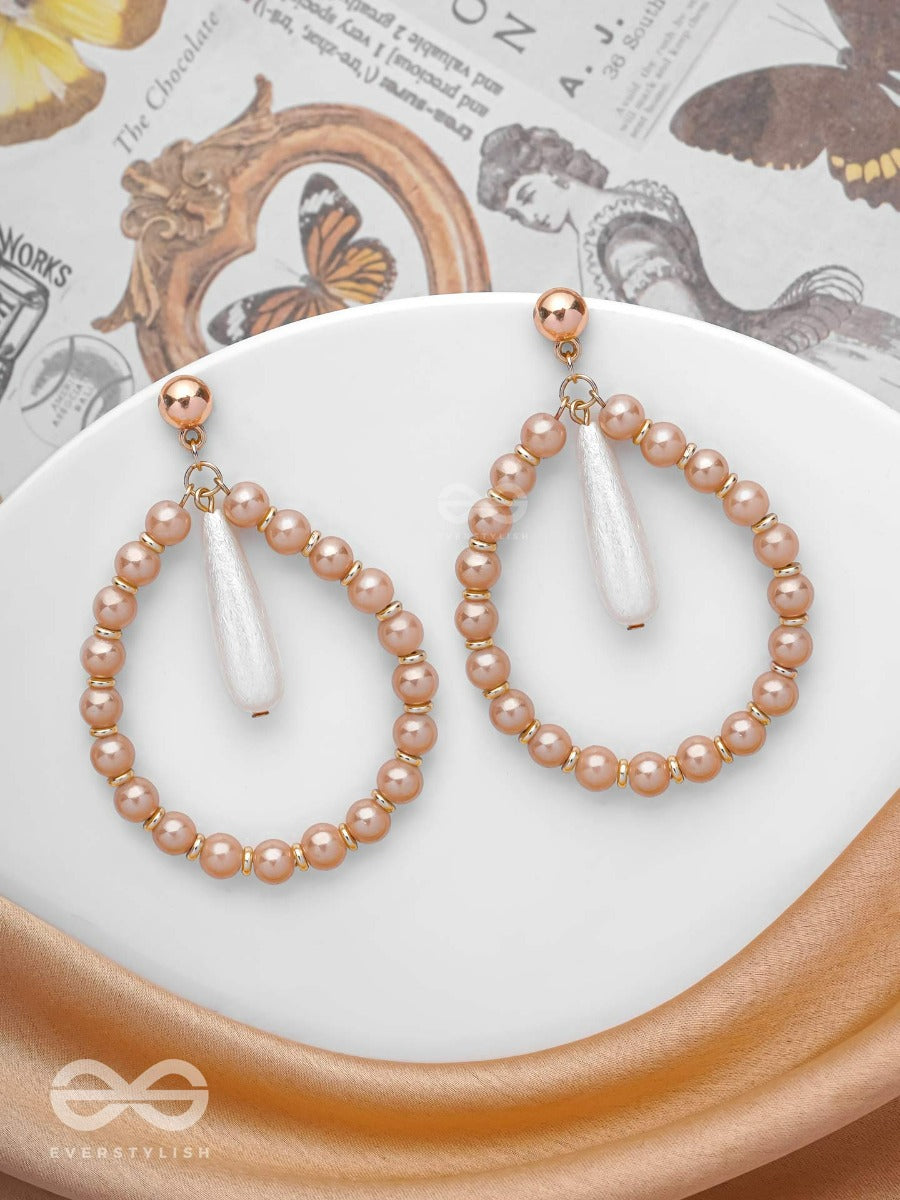 The Moon Dance- Golden Pearl Earrings