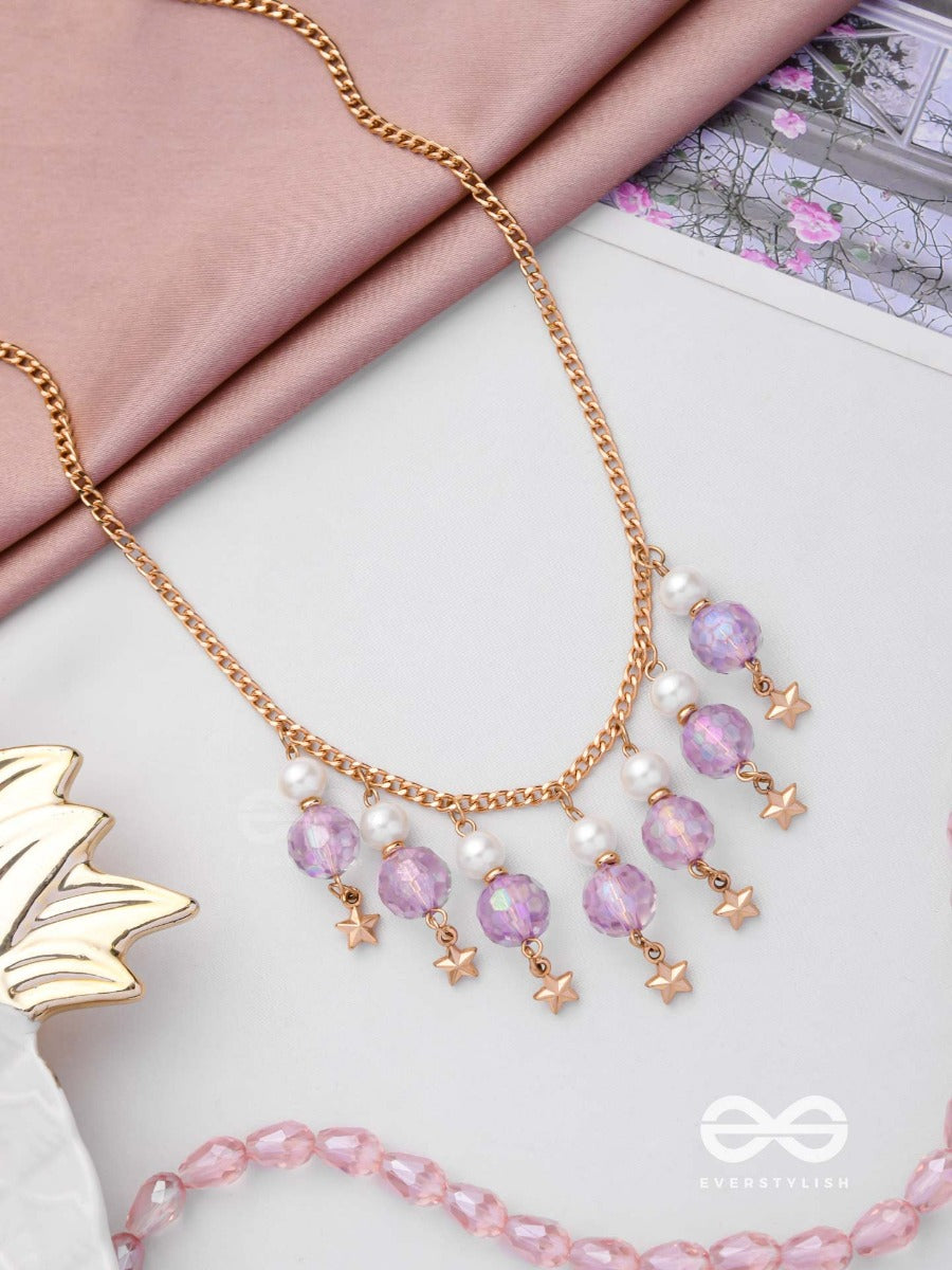 The Galaxy Globes- Golden Pearl Neckpiece With Anti-Tarnish Coating