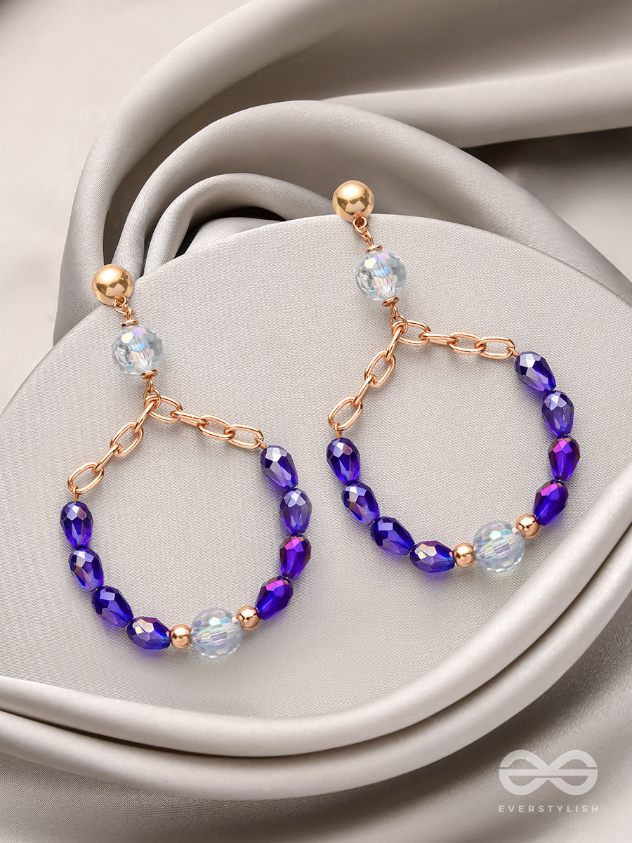 The Shimmering Stars- Golden Embellished Earrings