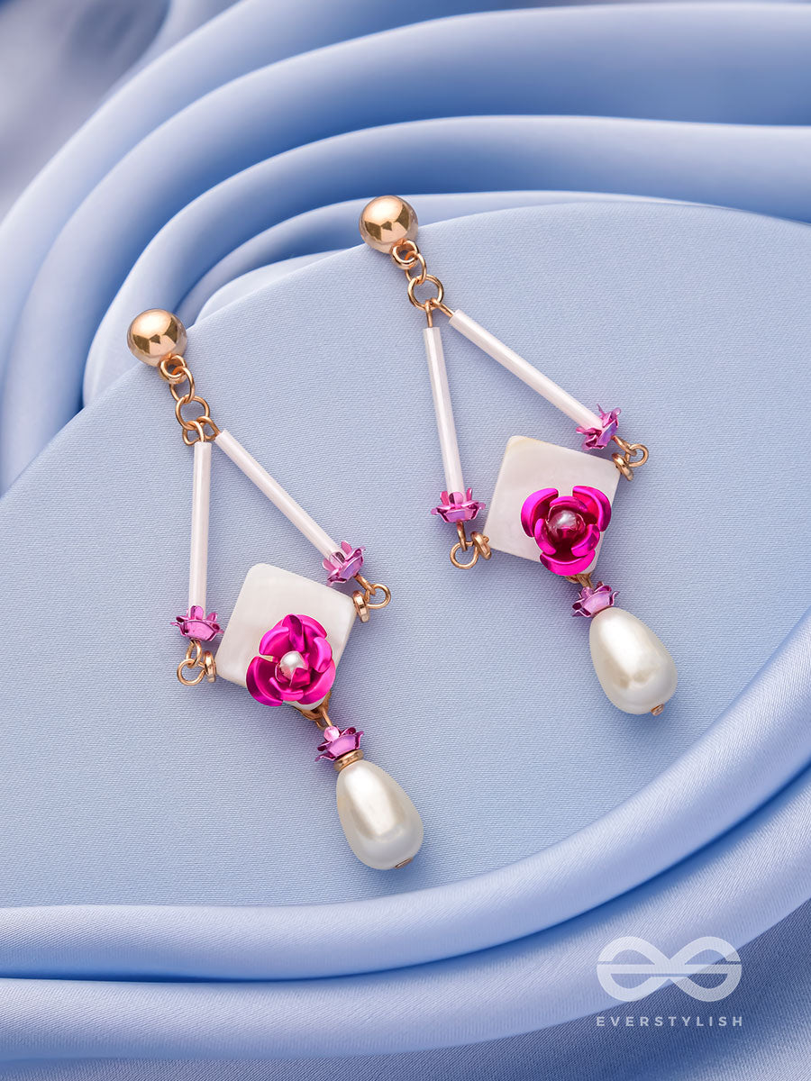 The Petal Prism- Pearl Drop Earrings