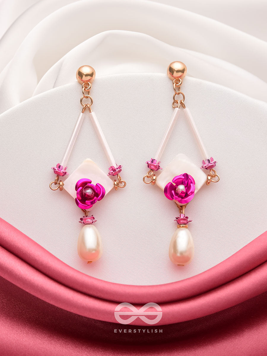 The Petal Prism- Pearl Drop Earrings